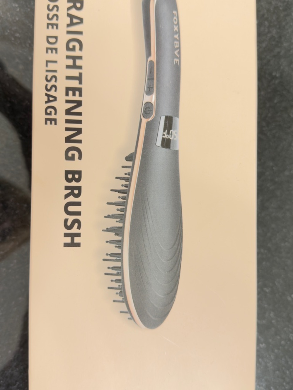 FOXYBae Black and Rose Gold Straightening Brush